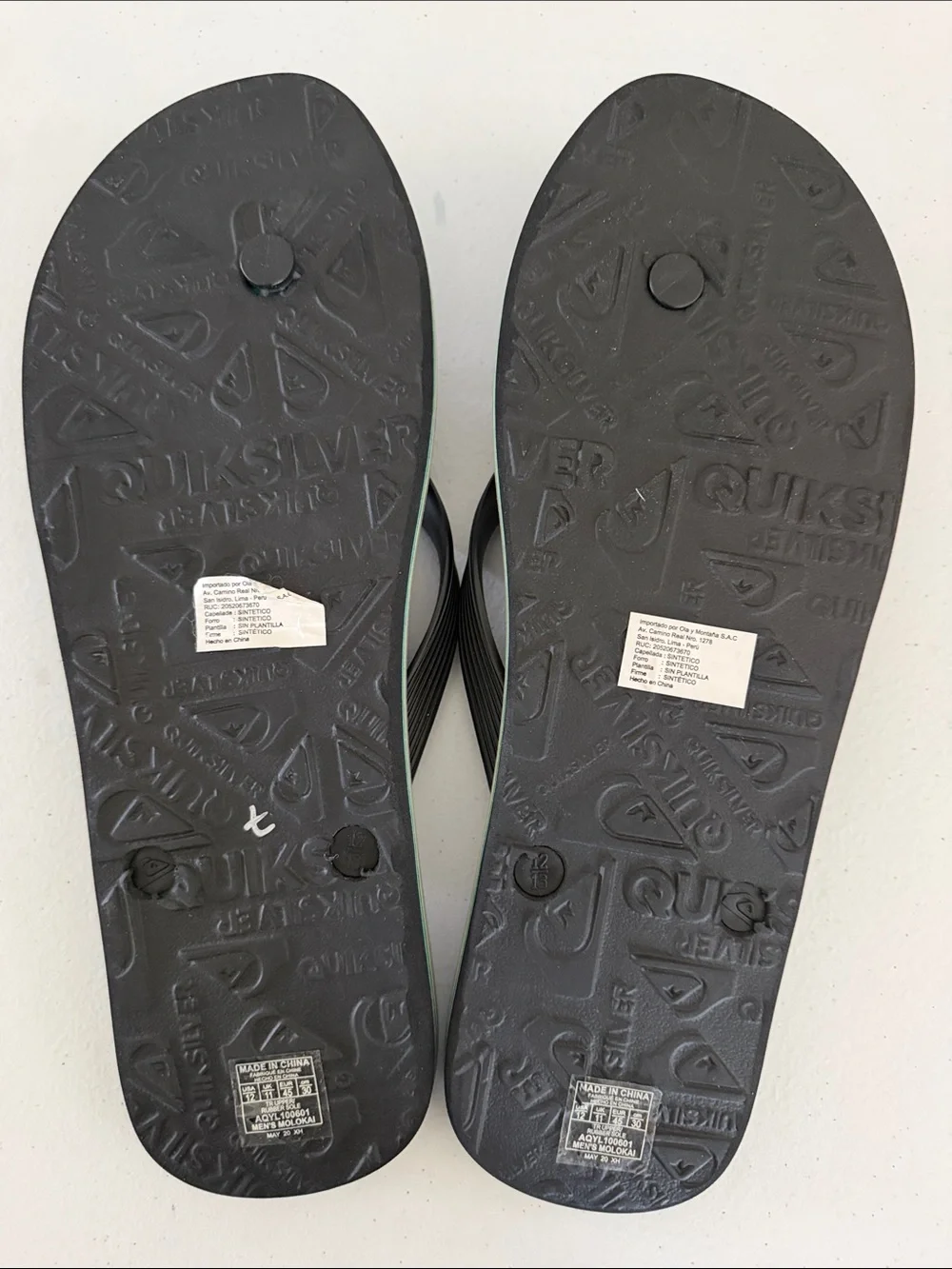 QUILSILVER Molokai Men’s Flip Flops size 12